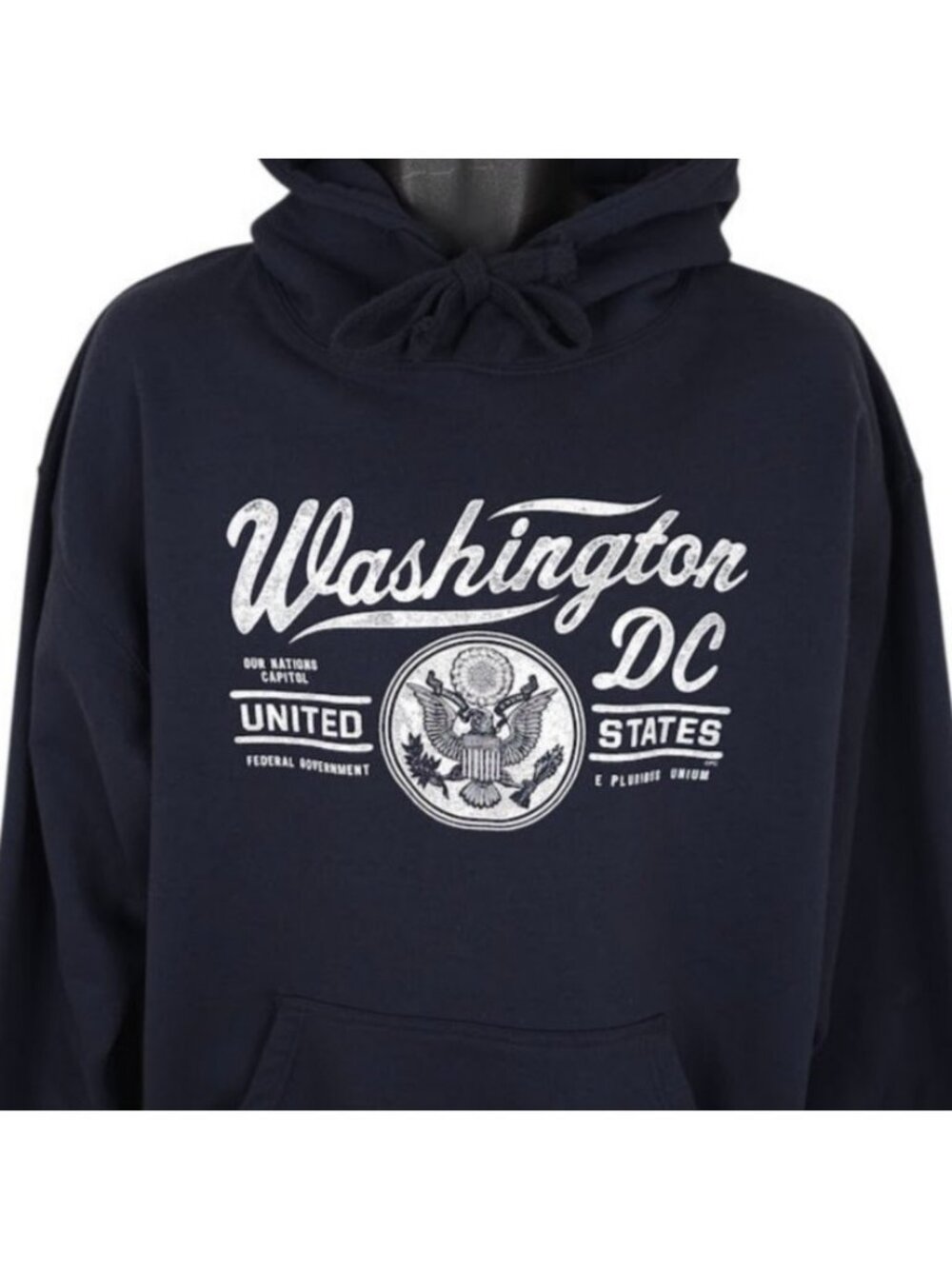 Washington DC Sweatshirt Hoodie Mens Size XL Blue Travel Destination